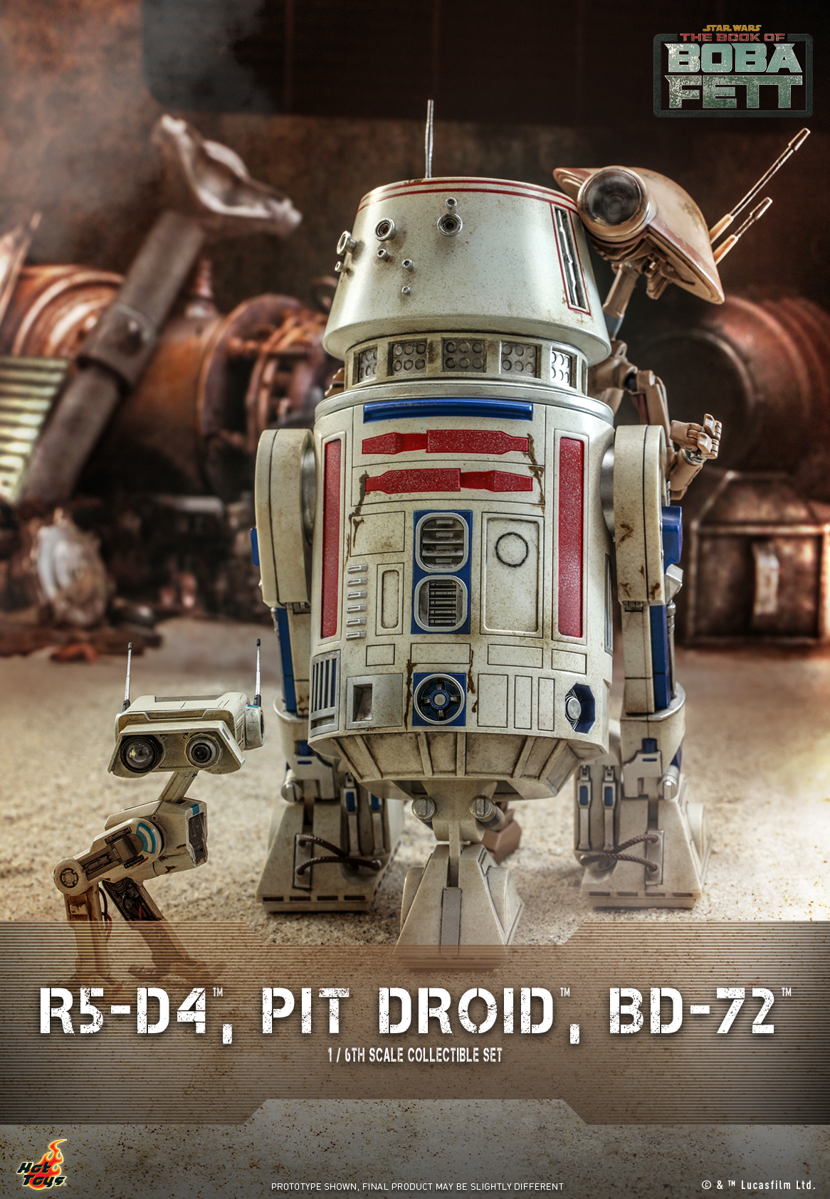 Star Wars: The Book of Boba Fett - R5-D4, Pit Droid, BD-72 Set