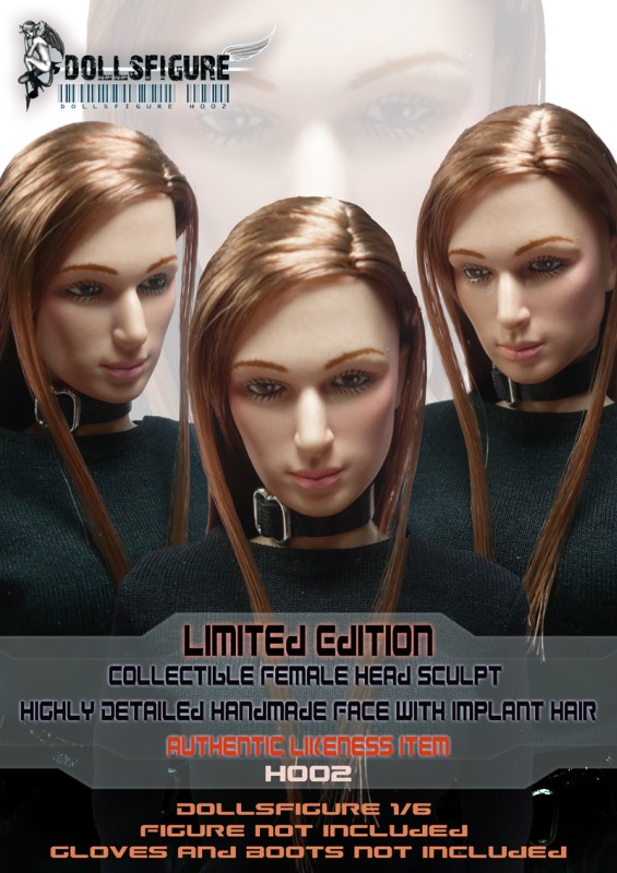 Kopf II mit echt-Haaren, gold-braun