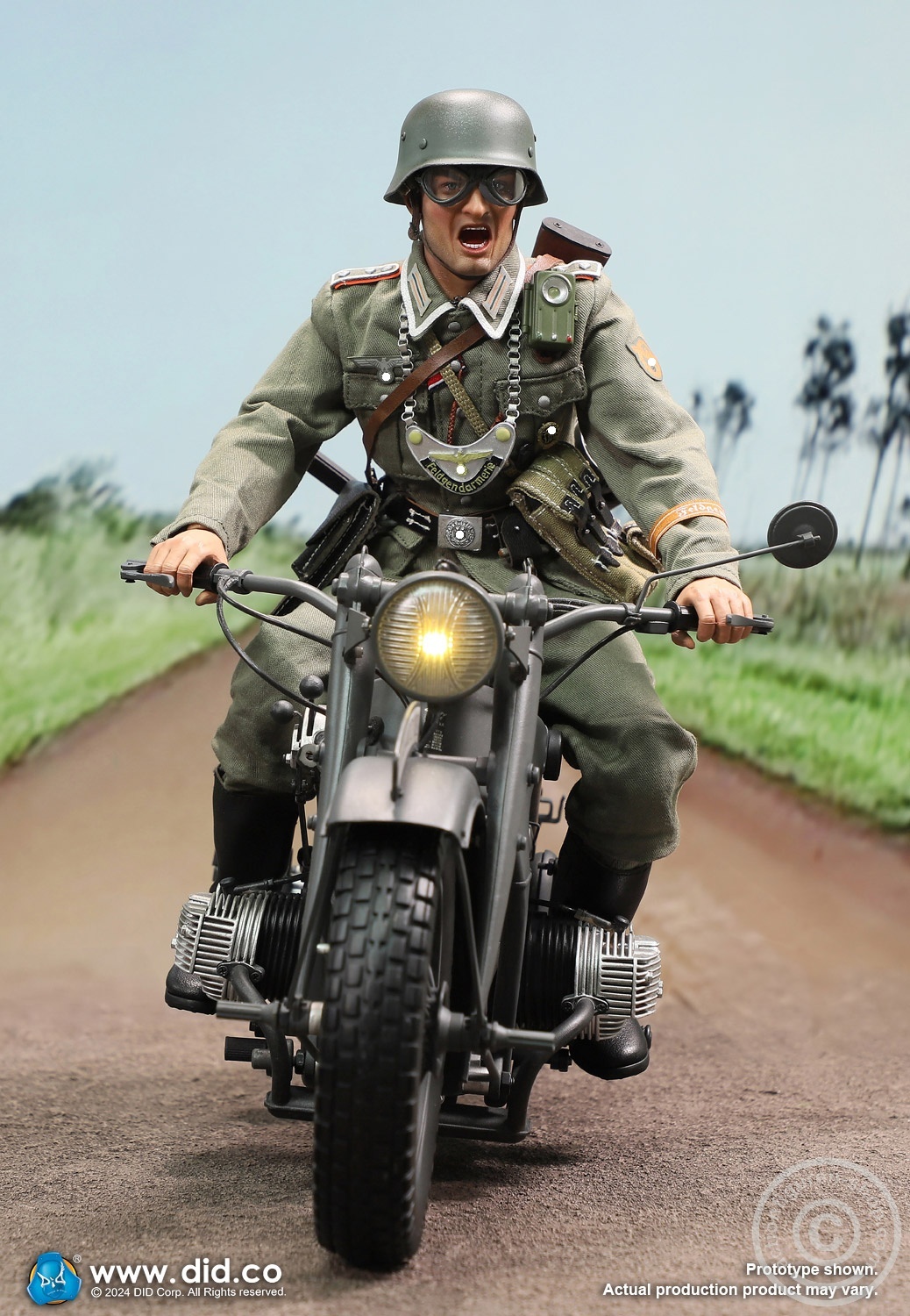 German Zündapp KS 750 Motorcycle with sidecar (Grey) - in 1/6 scale