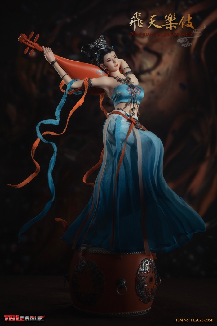 Dunhuang Music Goddess - Blue