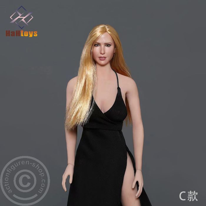 Female Head - long blond Hair