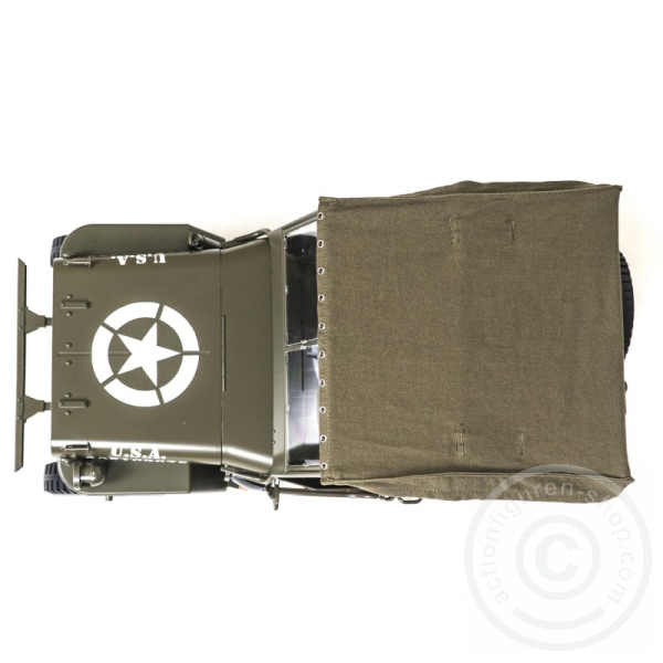 Rocc1031-11 Canvas Top for Willys Jeep - 1/6 scale
