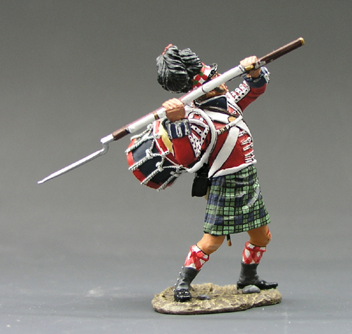 Black Watch Highlander Drummer Using the Butt Black Watch Highlander Drummer Using the Butt