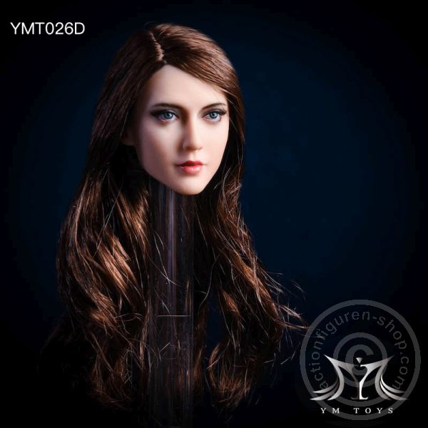 Kopf - braune lange Haare
