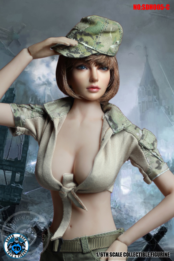 Female Head - short brown Hair