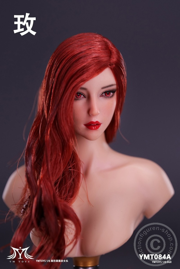 Female Head - Rose - long red Hair