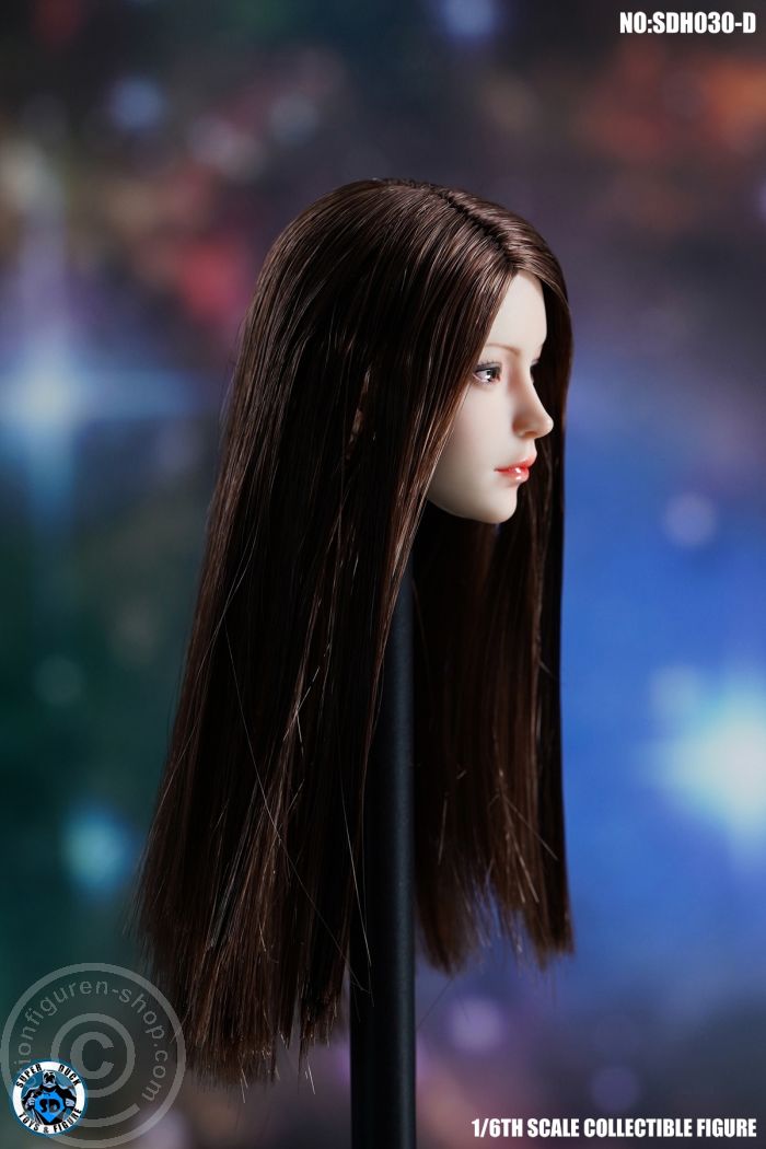 Female Head - long brown Hair