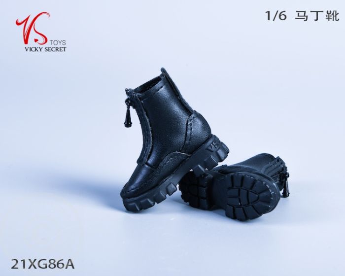 Zipper Martin Boots - Female - black