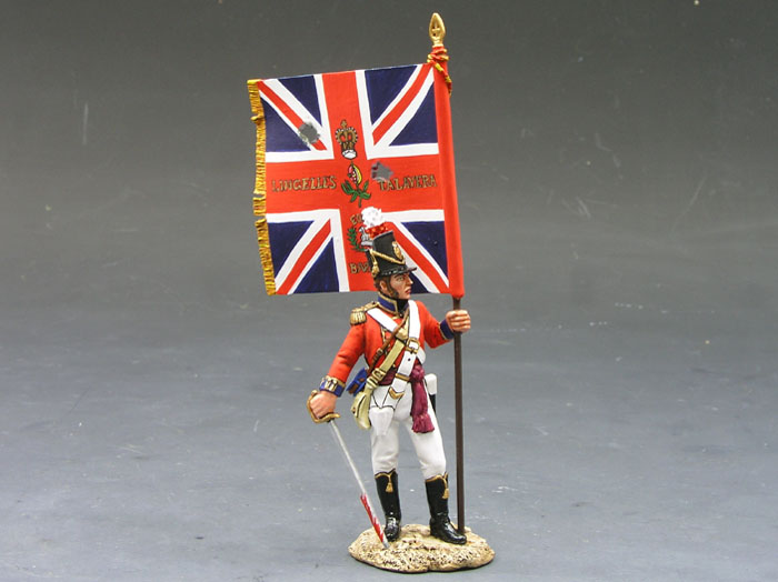 Coldstream Guard Officer with Kings Colours Coldstream Guard Officer with Kings Colours