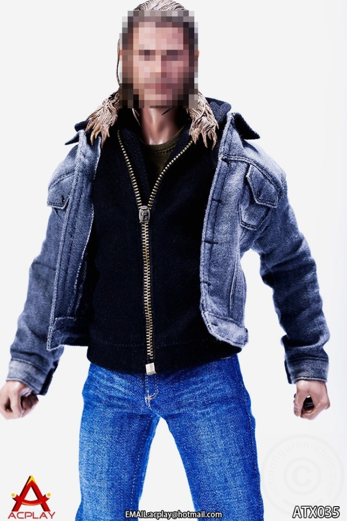 ACP035-04 Men Jeans Suit Set