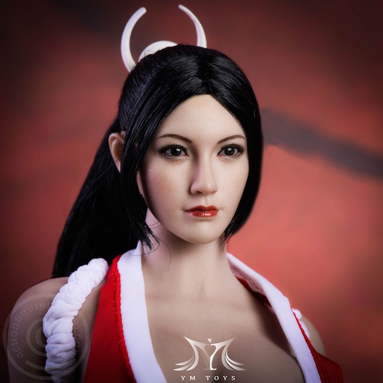 Asian Female Head - schwarze Haare mit Pferdeschwanz