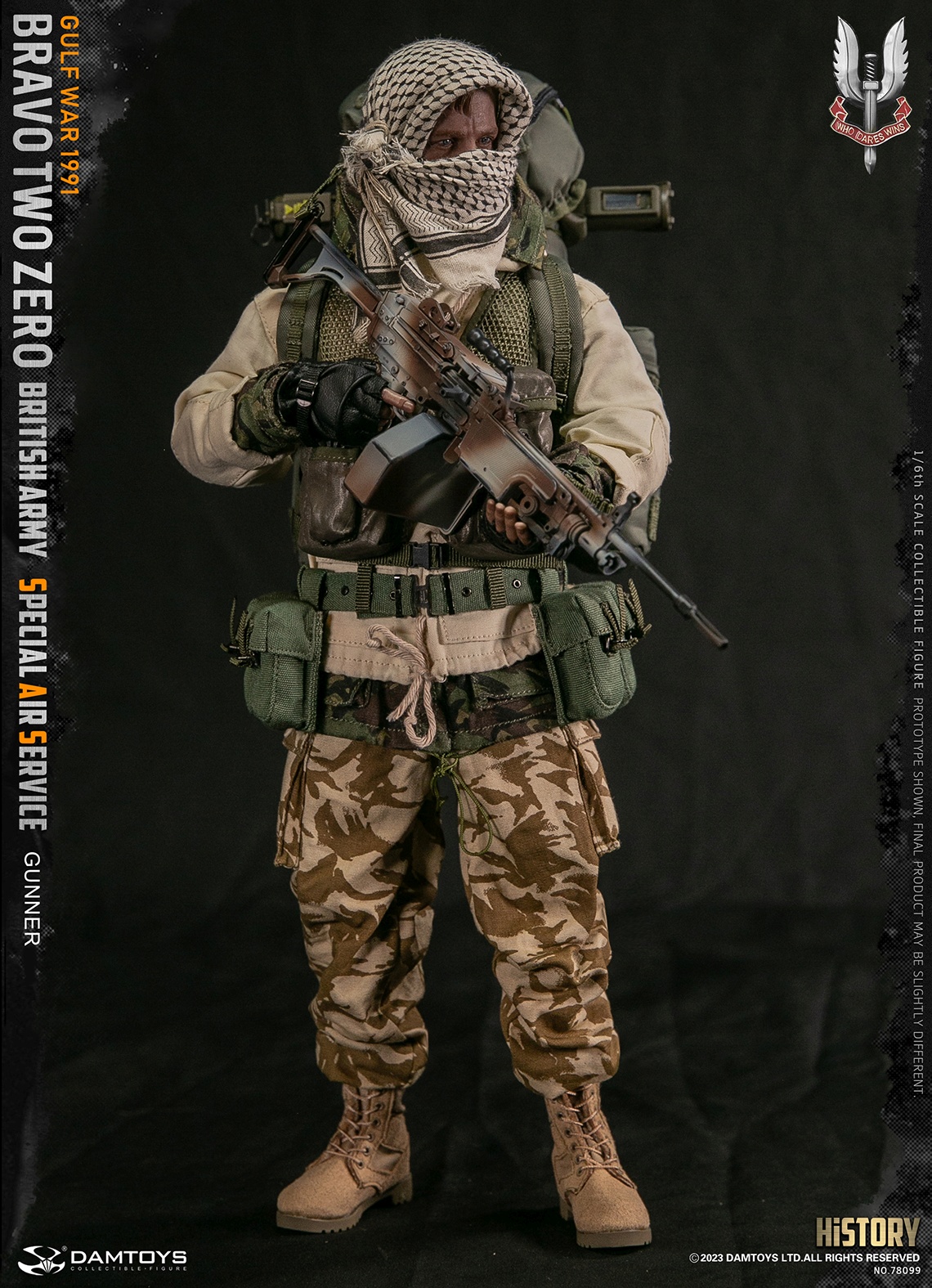 Bravo Two Zero - British Army Special Air Service (SAS) Gunner - Gulf War 1991 - in 1/6 scale Bravo Two Zero - British Army Special Air Service (SAS) Gunner - Gulf War 1991 - in 1/6 scale