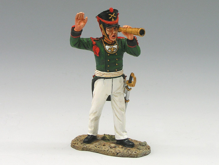 Russian Artillery Officer with Telescope