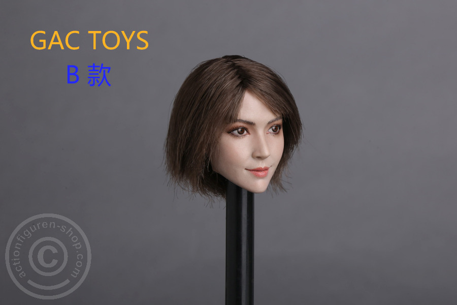 Female Head - brown short Hair