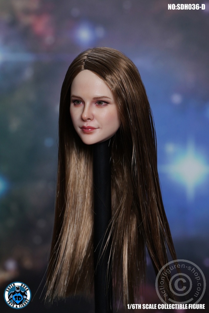 Female Head - Chloe - long brown Hair