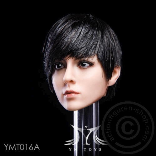 Kopf - schwarze kurze Haare