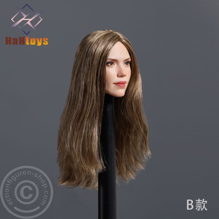 Female Head - long brown Hair