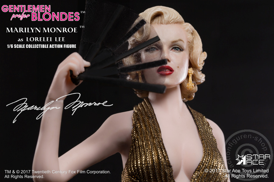 SA016-12 Marilyn Monroe - in Gold Dress
