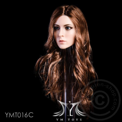 Kopf - braune lange Haare