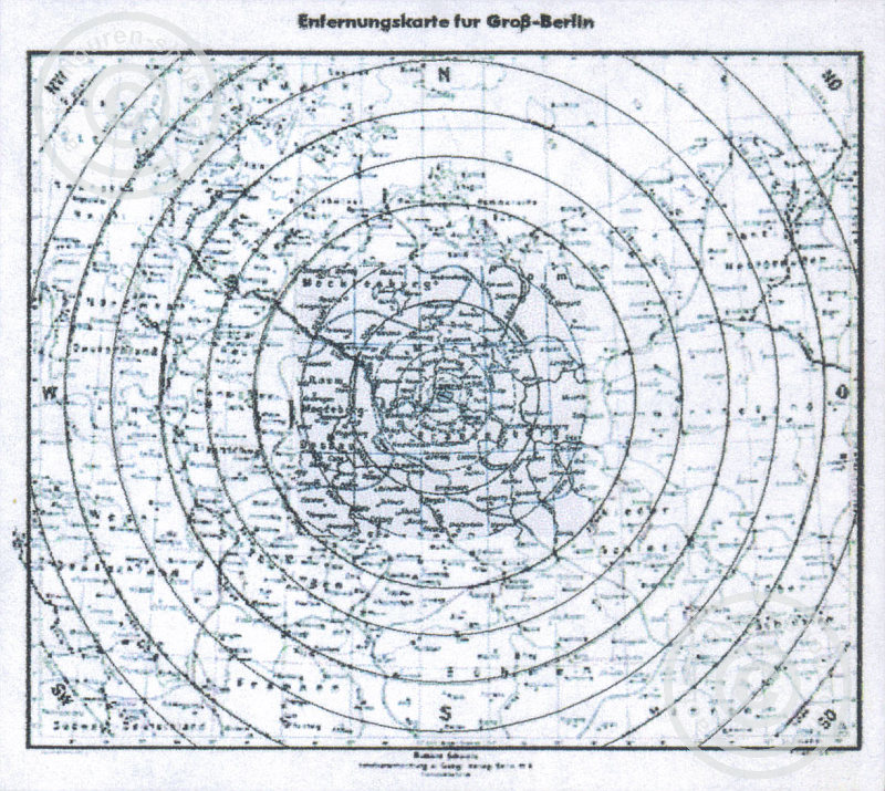 Landkarte Groß-Berlin WW II