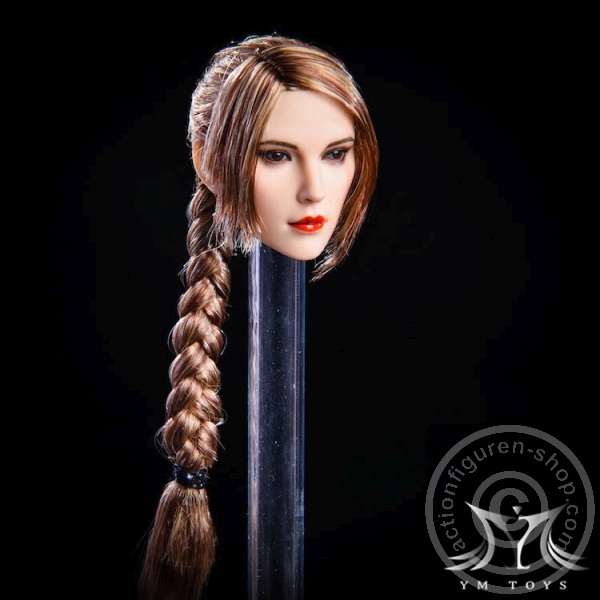 Kopf - braune Haare - Zopf