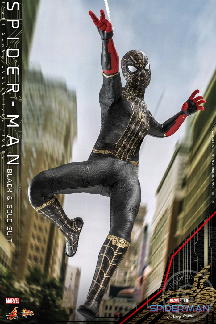 608451-03iqfAHvi5OmHLP Spider-Man: No Way Home - Spiderman (Black & Gold Suit) - MMS604