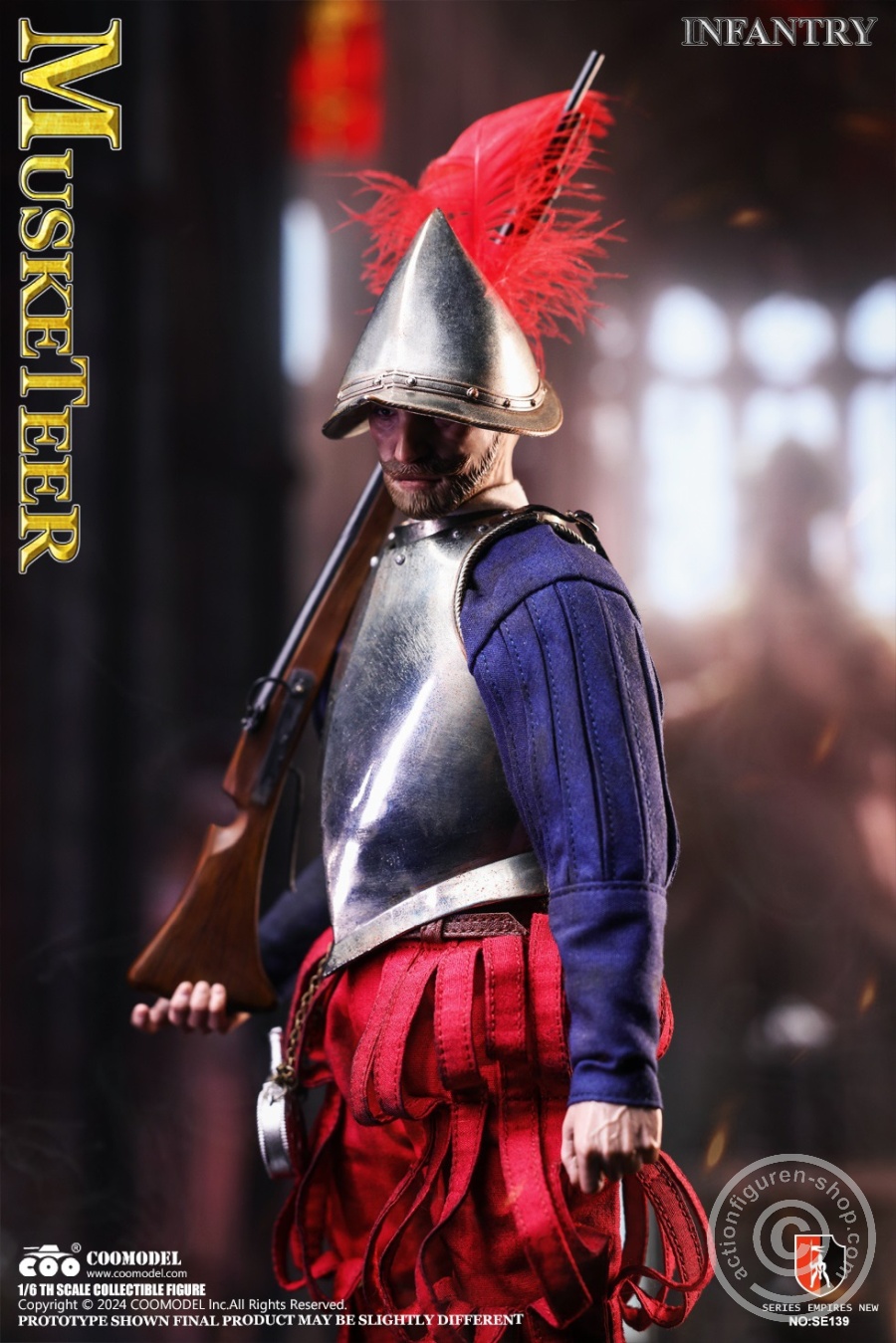 Spanish Conquiastador - Musketeer - (Nickel Silver Edition) - Series Of Empires - in 1/6 scale Spanish Conquiastador - Musketeer - (Nickel Silver Edition) - Series Of Empires - in 1/6 scale