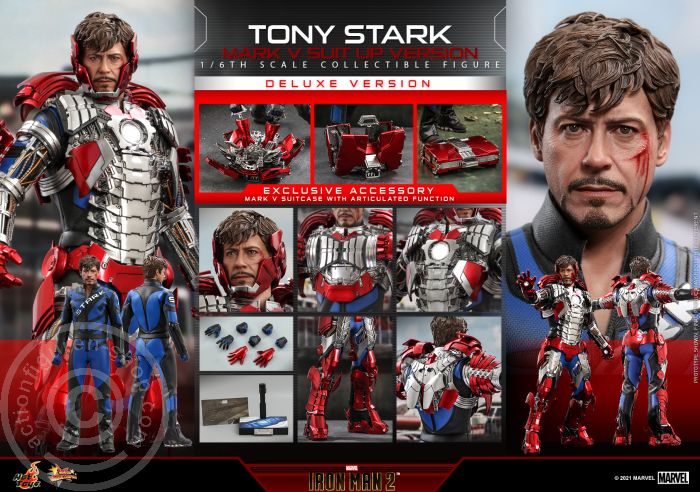 Iron Man 2 - Tony Stark (Mark V Suit up Version) - Deluxe Version