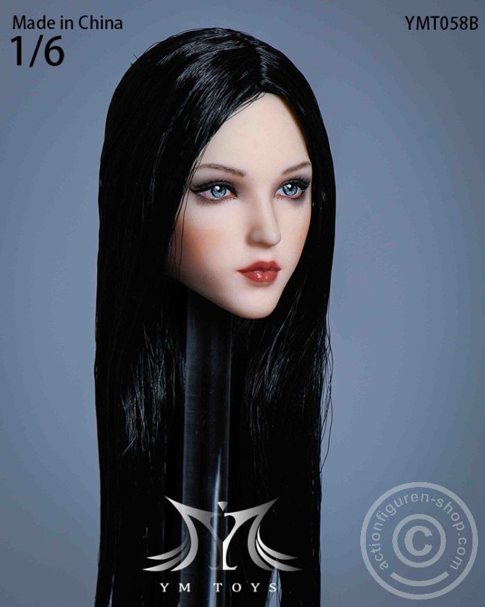 Female Head - long black Hair