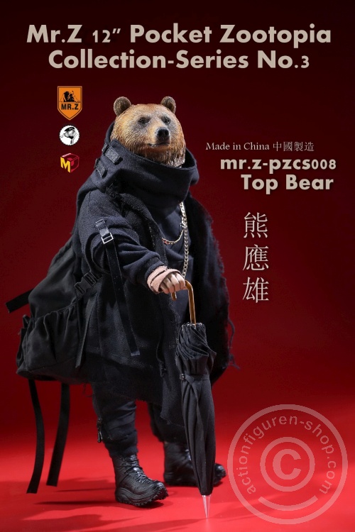 MRZpccs08-14 Top Bear - 12" Pocket Zootopia Collection-Series No.3