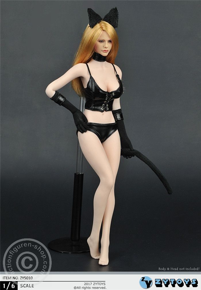 ZY5010-02 Sexy Cat Girl Leather Lingerie Set