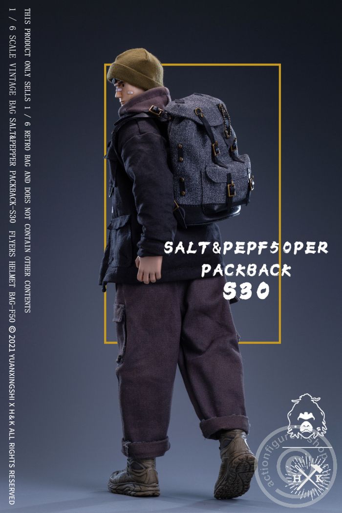 Vintage Bag - Salt & Pepper Packback-S30 - Black Pepper