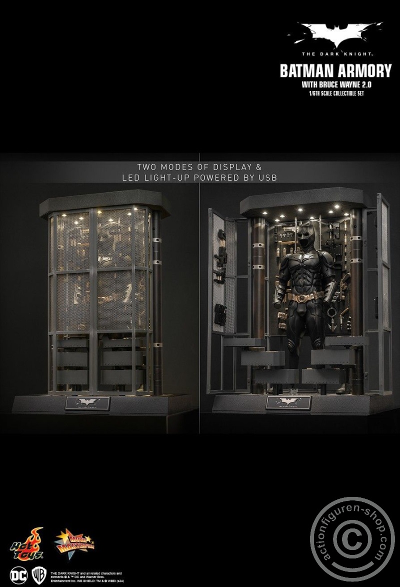 The Dark Knight - 1/6th scale Batman Armory with Bruce Wayne (2.0) Collectible Set - MMS750