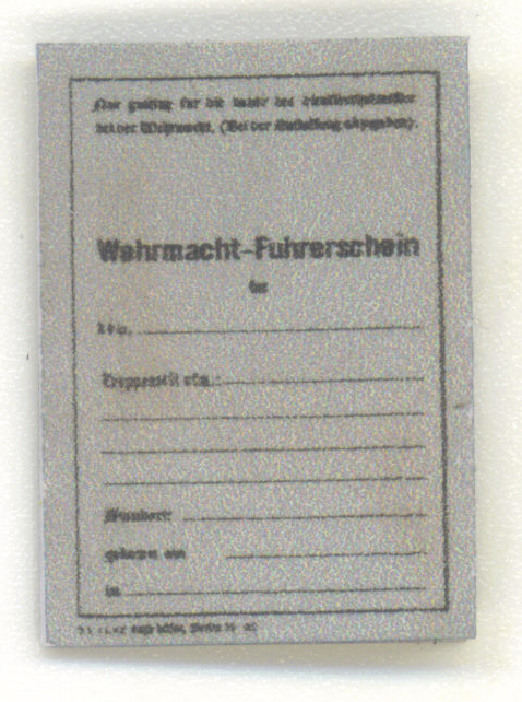 Führerschein, Wehrmacht