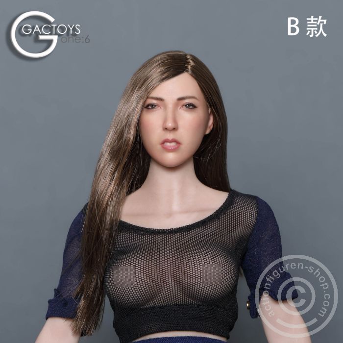 Female Head - long light-brown Hair