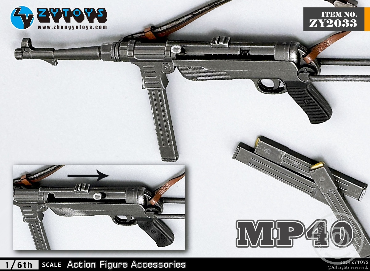 MP40 with 4 magazine – in 1:6 scale MP40 with 4 magazine – in 1:6 scale