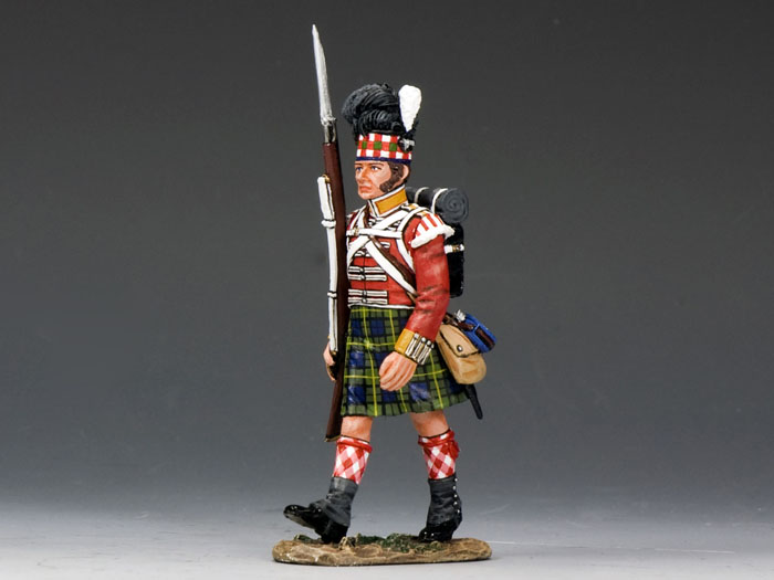 92nd Highlanders marching w/ rifle