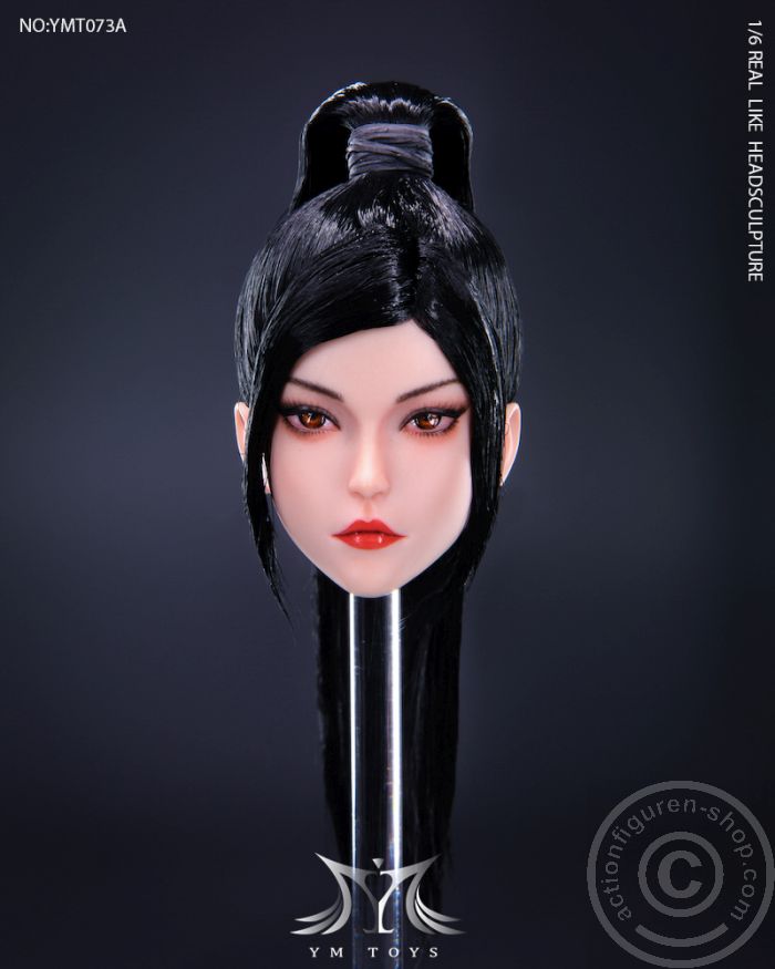 Head - Meier Girl - black Braid - Pin-Up Hair