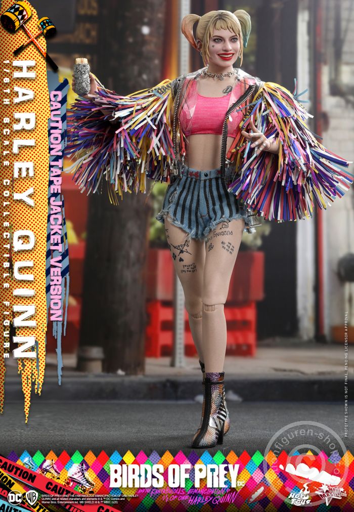 604750-01s0EovYMih2IQ8 Birds of Prey - Harley Quinn (Caution Tape Jacket Version) - MMS566