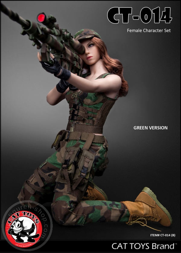 Female Military Character Set - Green