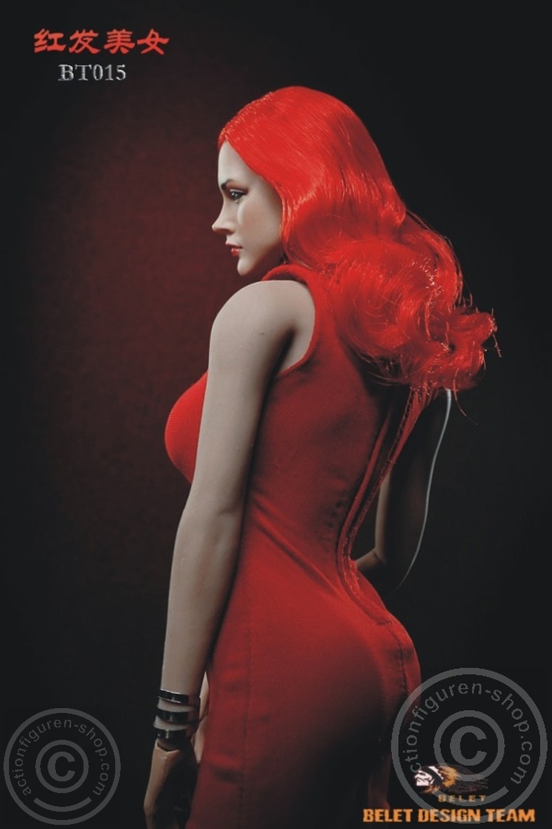 BT015-03 Red Haired Beauty Head