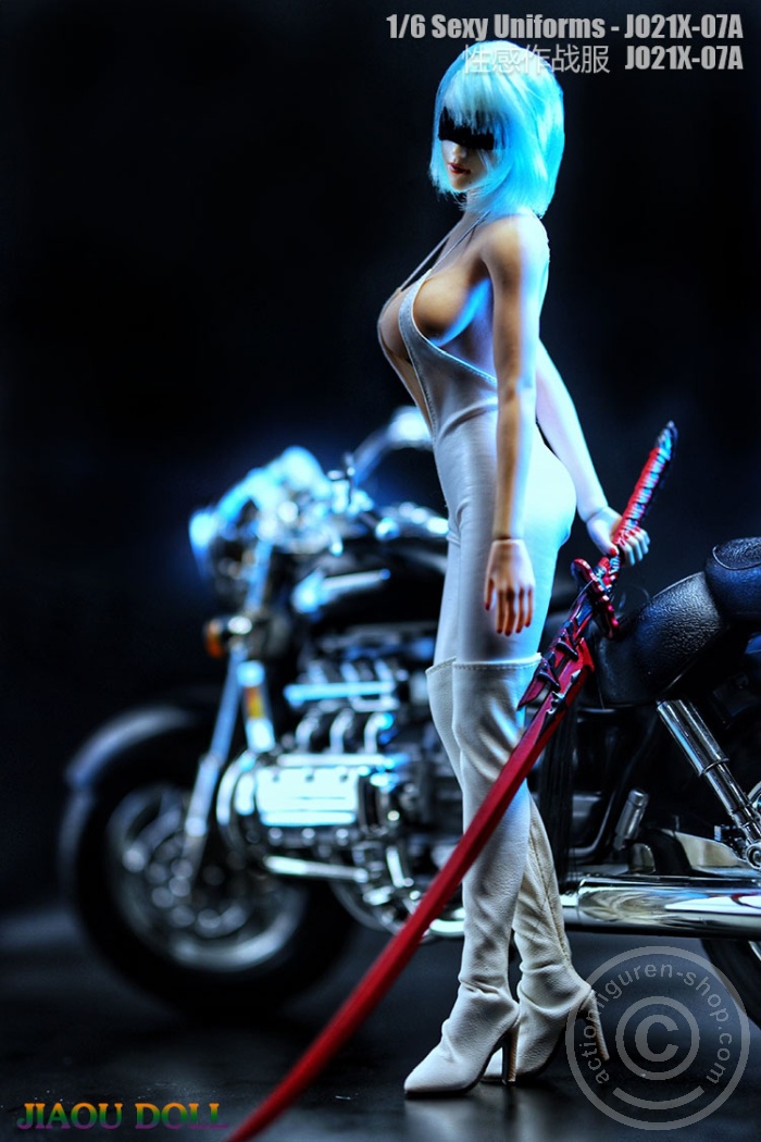 JO21X-07A-03 Sexy Uniform - Biker Outfit - white