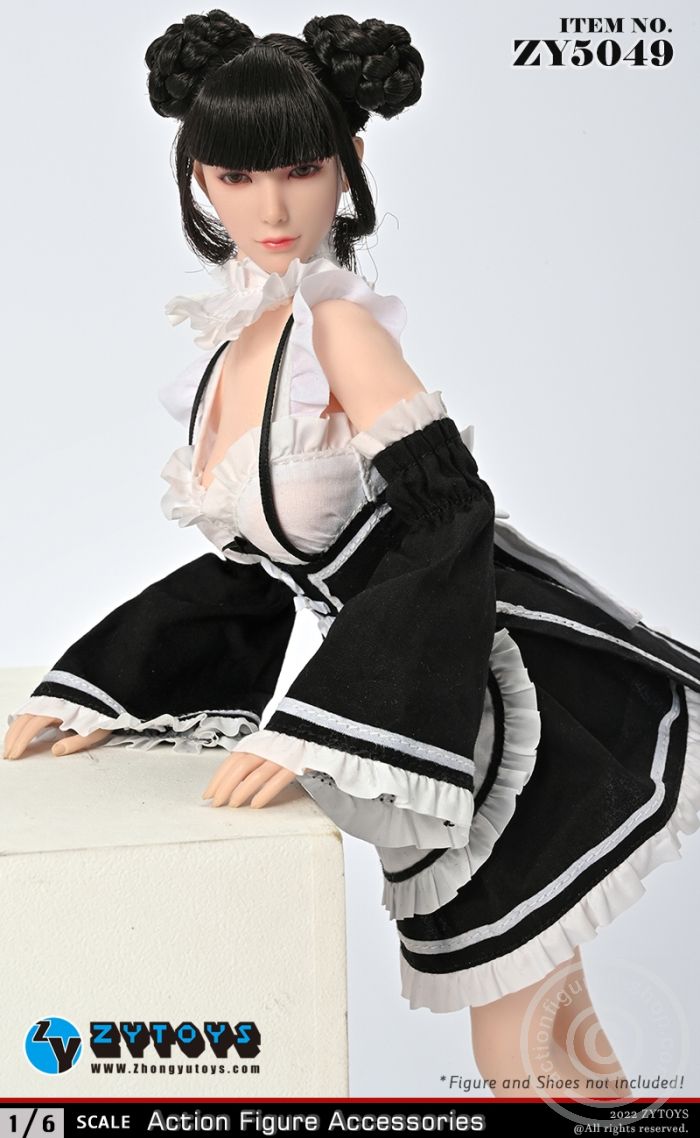 ZY5049-05 Sexy Black & White Maid Dress