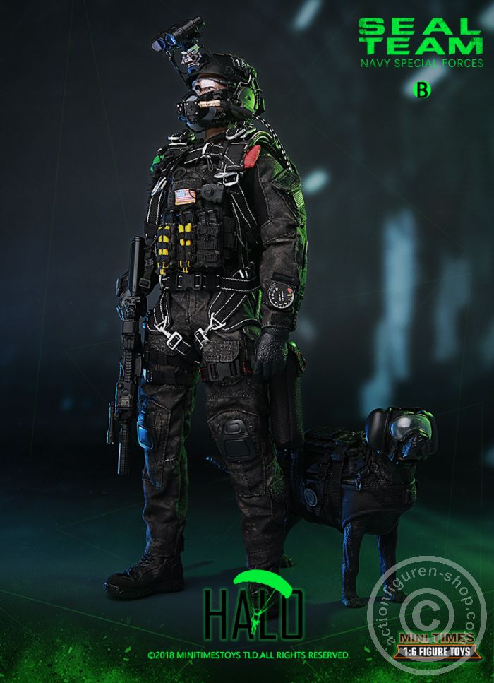 MT-M013-07 SEAL Team - HALO - w/Dog - Navy Special Forces