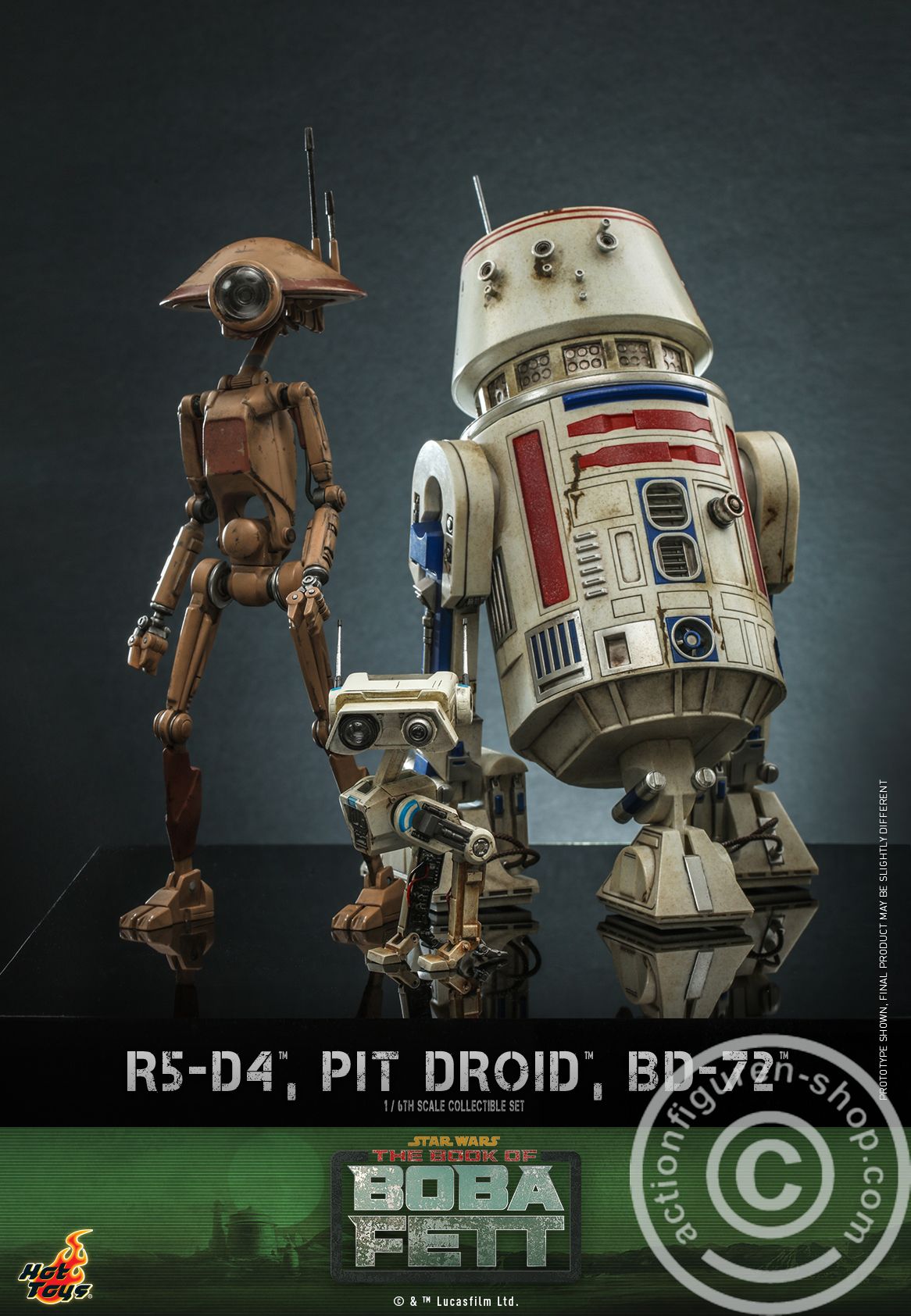 Star Wars: The Book of Boba Fett - R5-D4, Pit Droid, BD-72 Set