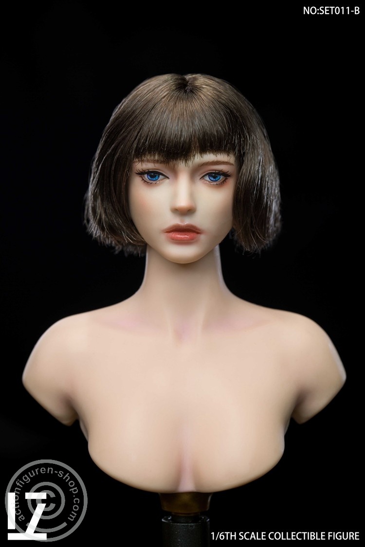 Female Character Head Sculpt - short brown hair Female Character Head Sculpt - short brown hair