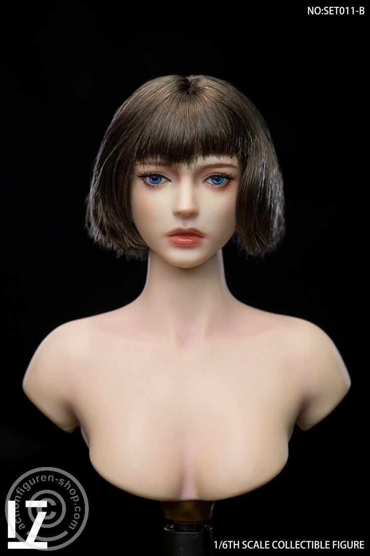 Female Character Head Sculpt - short brown hair