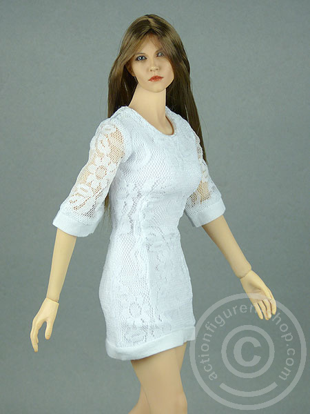 NTWL01-06 Sexy White Lace Dress