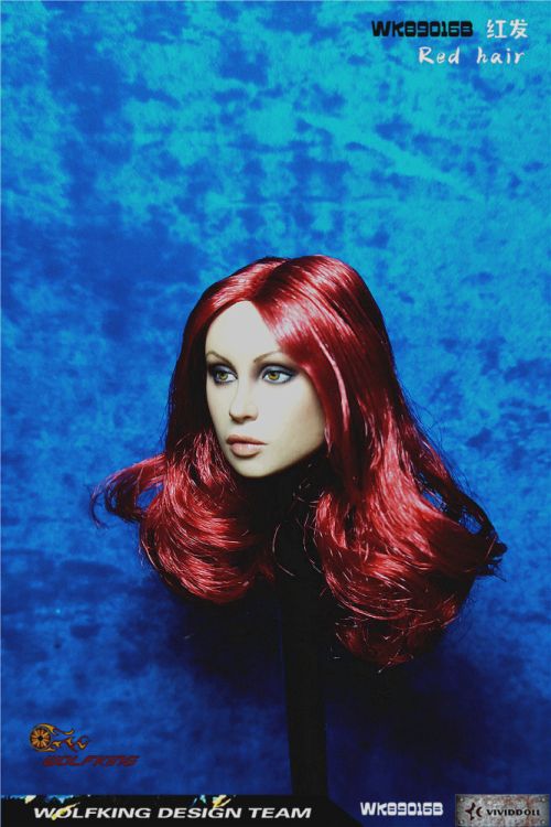 WK89016B-02 Kopf - long red Hair