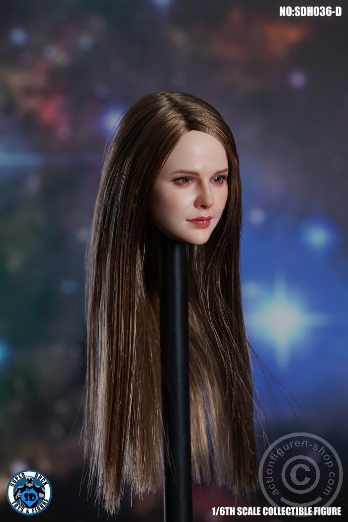 Female Head - Chloe - long brown Hair